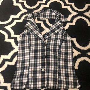 Plaid halter size small